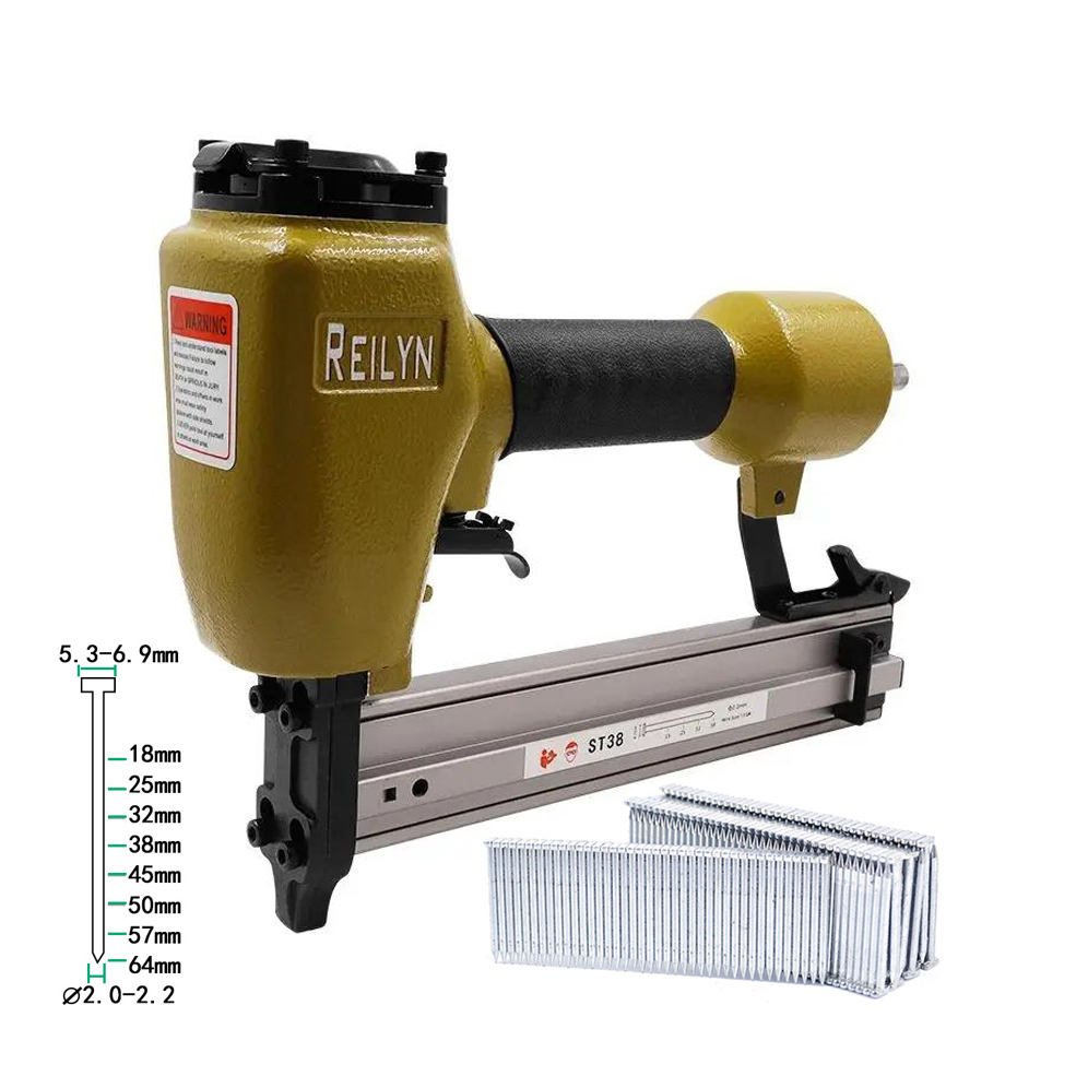 Nail Gun Brad - レイリン 14Ga エアーブラッドネイラー ST38 コンクリートネイルガン 空気圧式スチールステープラー