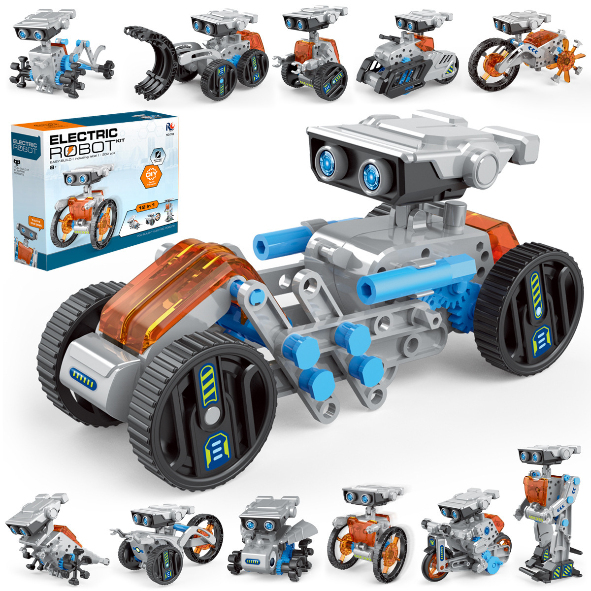 Power Tools Diy - 12 in 1 科学実験ソーラーロボットおもちゃ DIY ビルディング動力学習ツール教育ロボット技術ガジェットキット