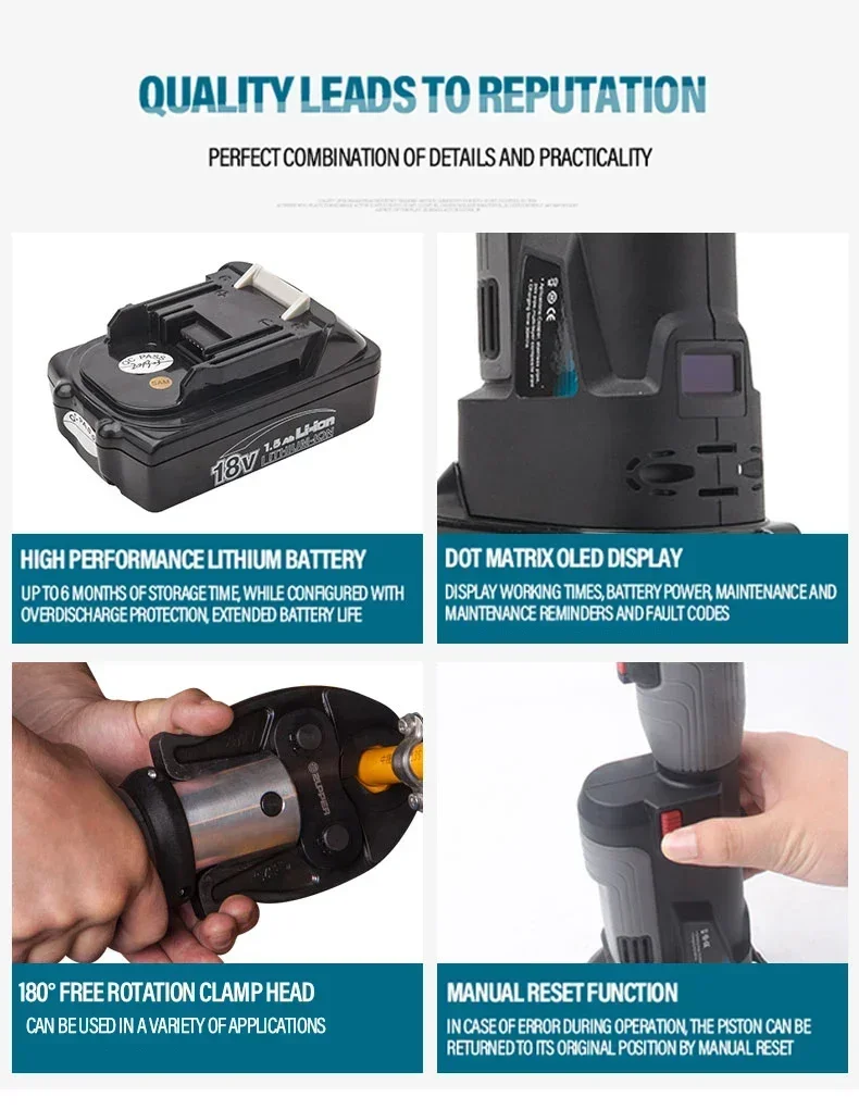 Power Tools Plumbing - 2026年/サンプル提供可能 Zupper PZ-1930 油圧式プレス機 電動銅工具 配管プレス工具