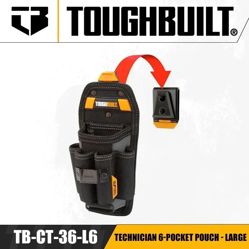 Power Tools Technician - Toughbuilt-大型多機能ツールバッグ、6ポケットポーチ、6ポケット、パワーアクセサリー、TB-CT-36-L6