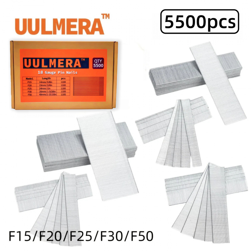 Nail Gun Brad - UULMERA 5500本入り ブラッドネイル F15 F20 F25