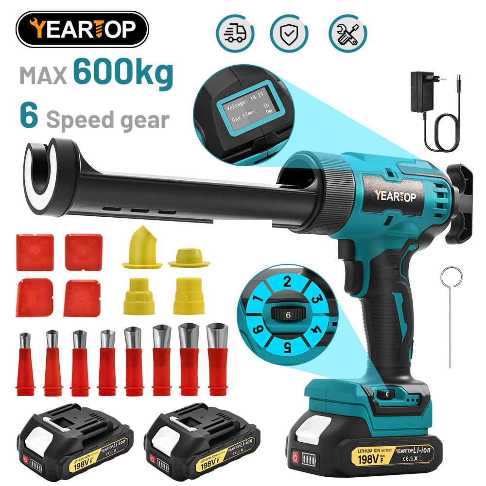 Power Tools Universal Battery - 6 スピードコードレス電動グルーガンシリコーンガラス接着剤コーキングスクイーザーガン電動縫製接着剤ツールマキタ 18V バッテリー用