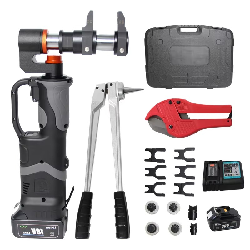 Power Tools Plumbing - PZ-1632S バッテリー式油圧アキシャルプレスツールと拡張ツールキット、PEX用配管圧着工具