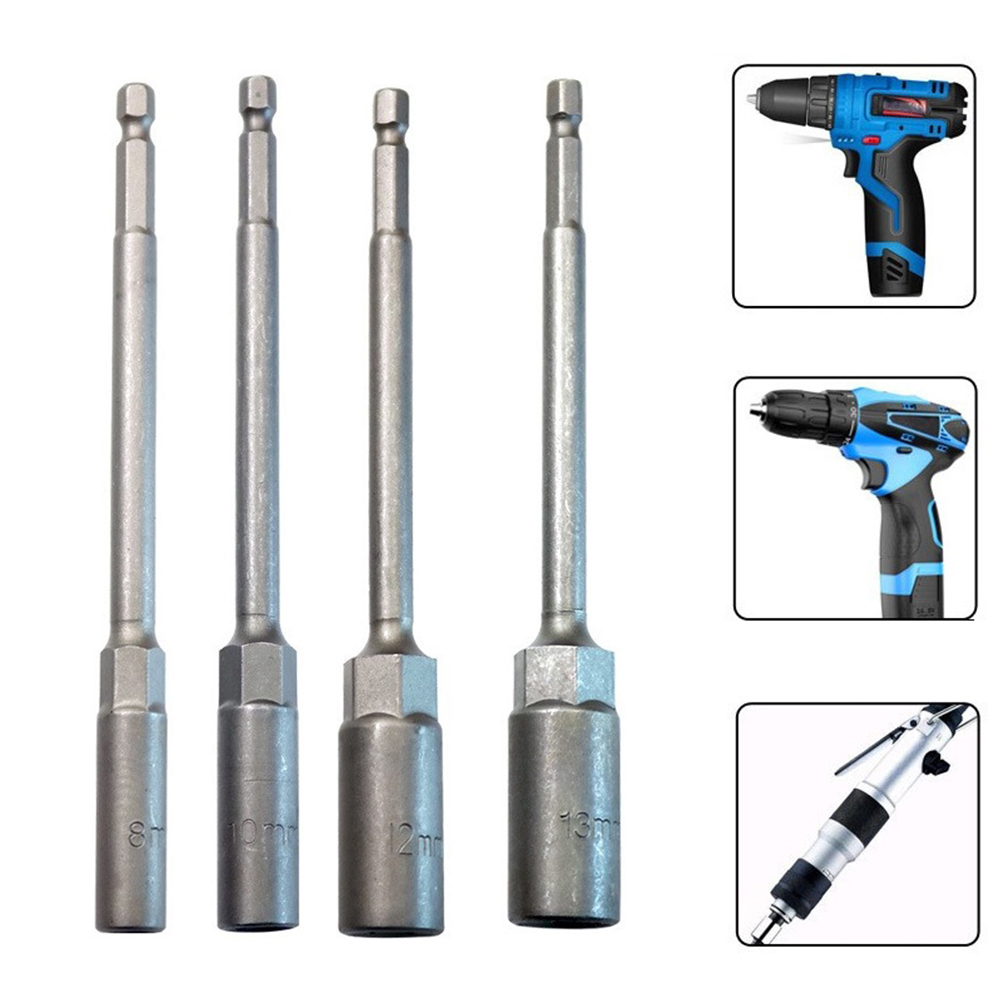 Power Tools Extension - ソケット 150 ミリメートル六角ナットドライバードリルビットアダプタ 5.5-19 ミリメートル電動レンチ延長スリーブ修理マニュアルツール