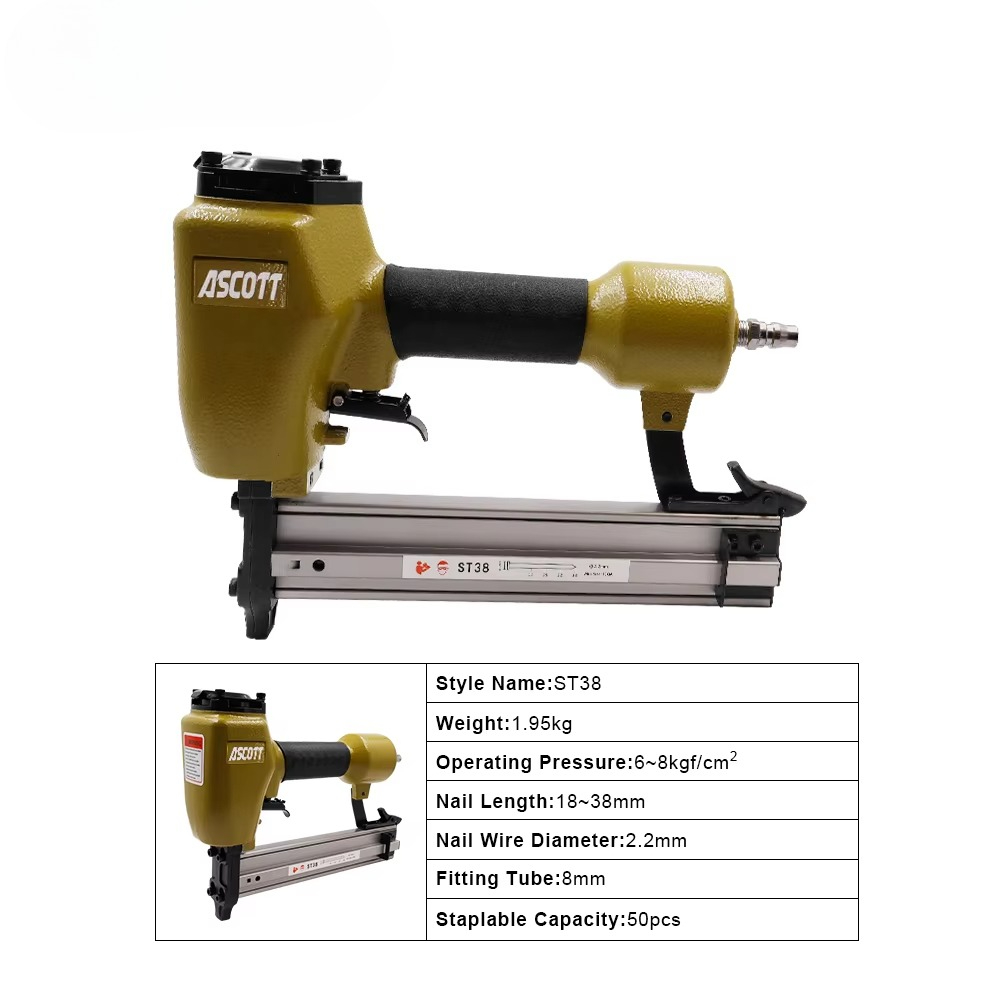 Nail Gun Brad - ST38 14GA ヘビー級 エア釘打機 木工・コンクリート用 硬材DIYエアネイラー
