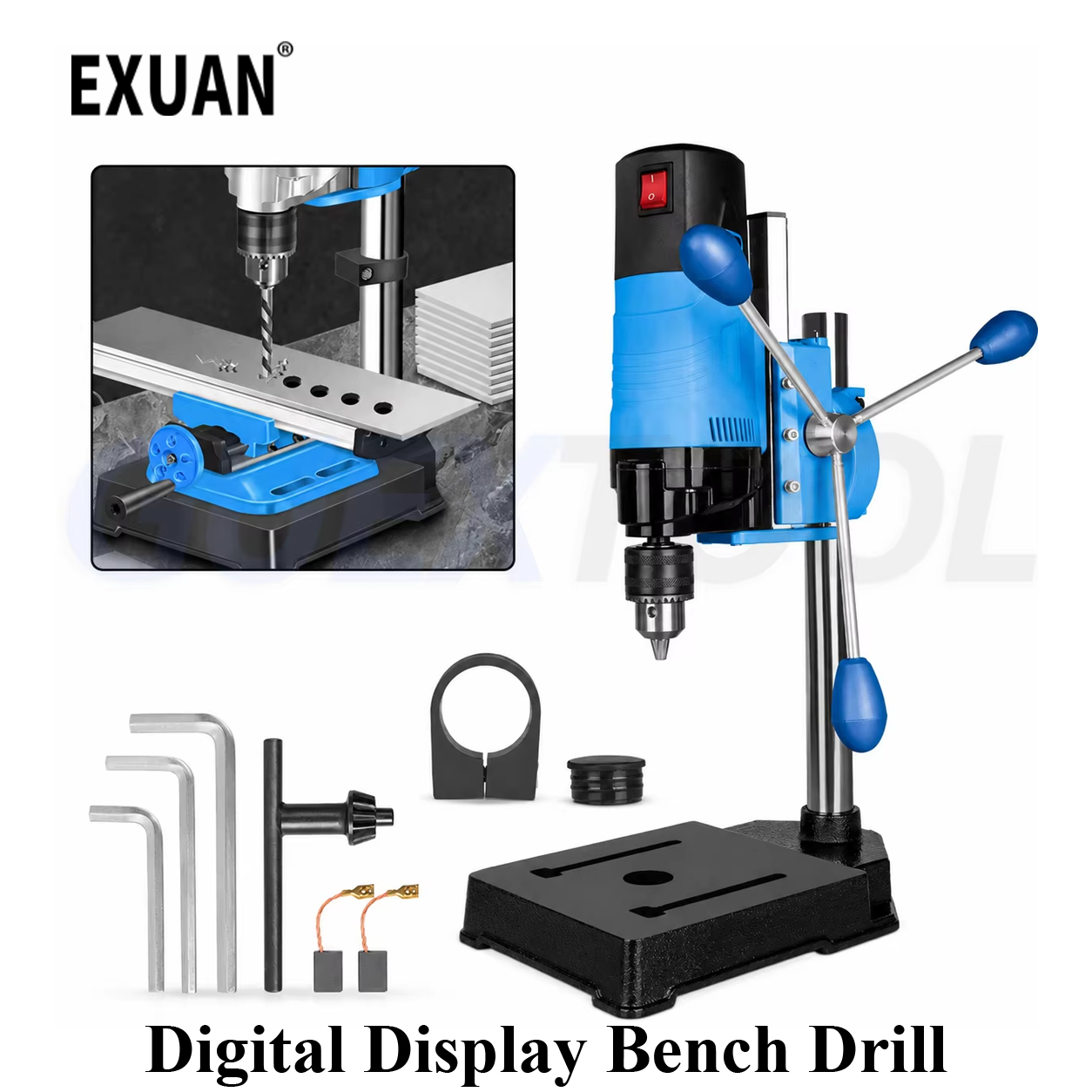 Power Tools Diy - デジタルディスプレイベンチドリルツール 1200W ハイパワー高精度DIY加工ベンチドリラー ポータブルベンチドリルマシン