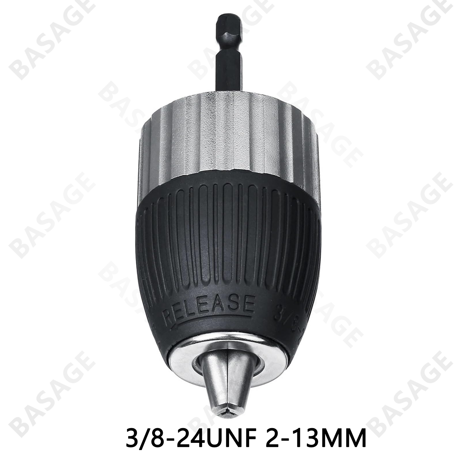 Power Tools Brand - 1.5-13 ミリメートル電気ドリルチャックキーレスセルフロック 3/8-24UNF ドライバーツールアクセサリーキーレスアダプターインパクト六角シャンク