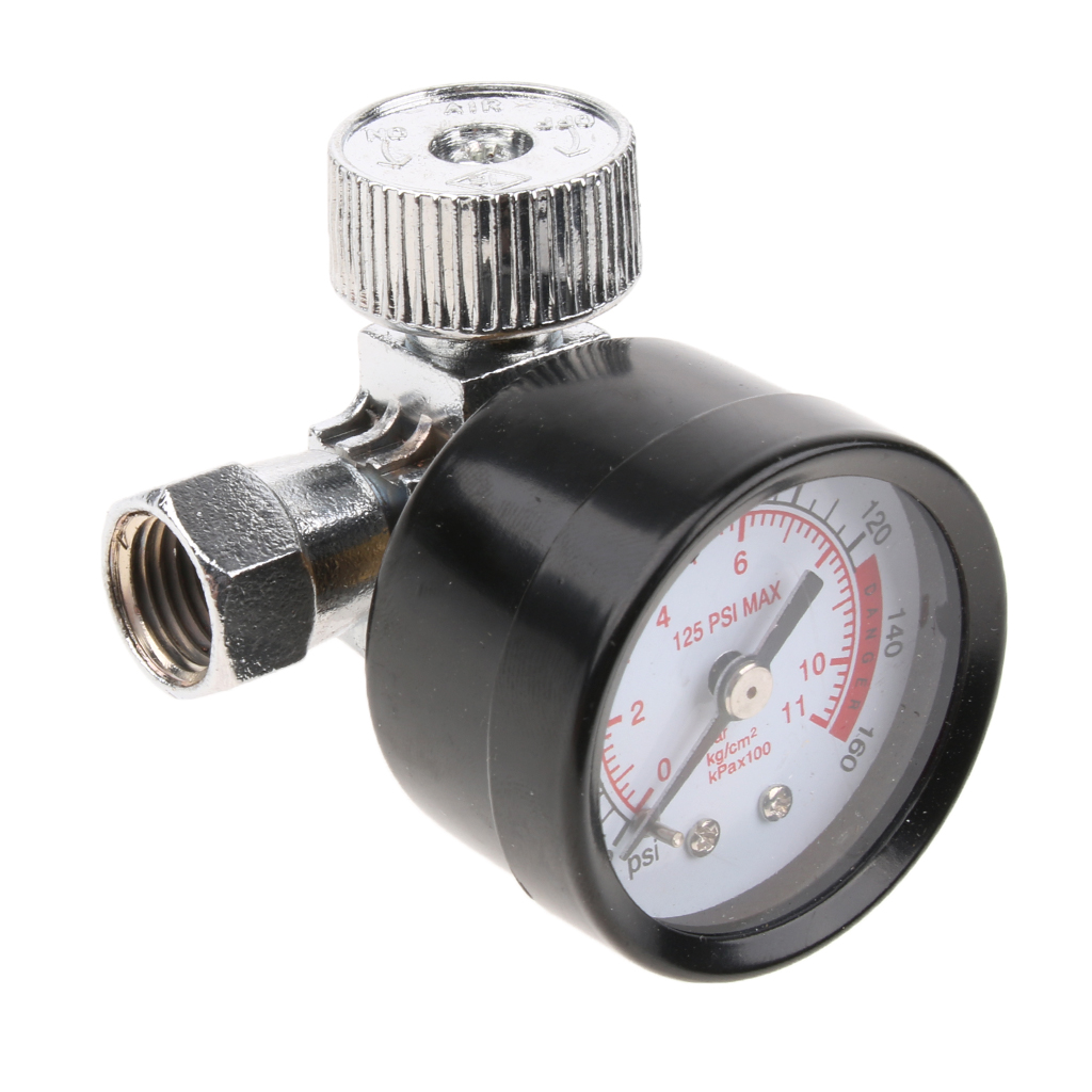 Air Compressor Mini - ミニエアレギュレーターバルブ調整可能な空気圧計スプレーガンツール合金1 4インチエアコンプレッサー用