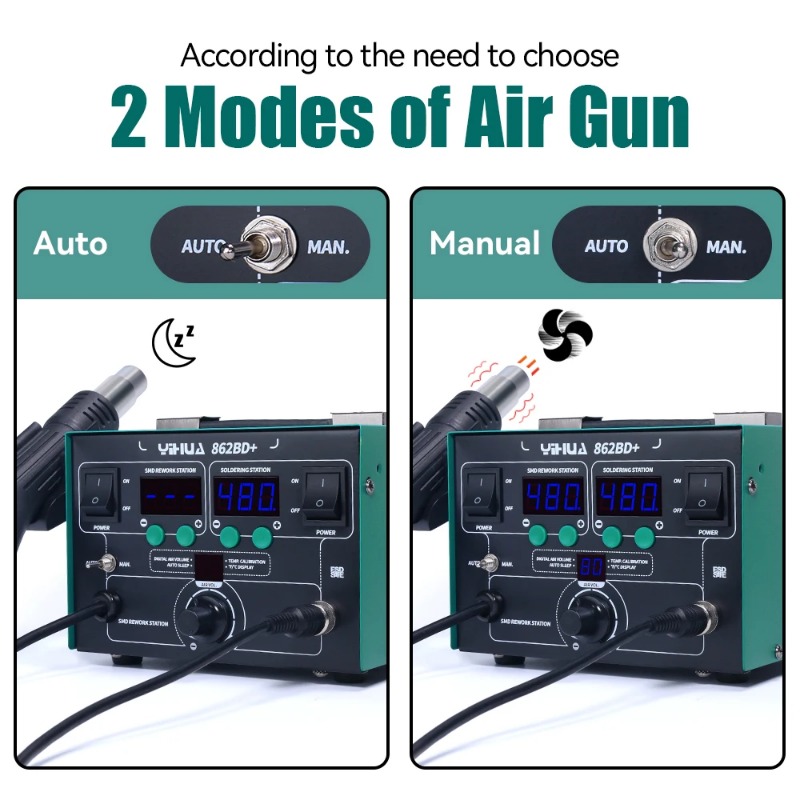 862BD+ ホットエアガンはんだ付けステーション 720W - Power Tools Used In Welding のレビューと価格