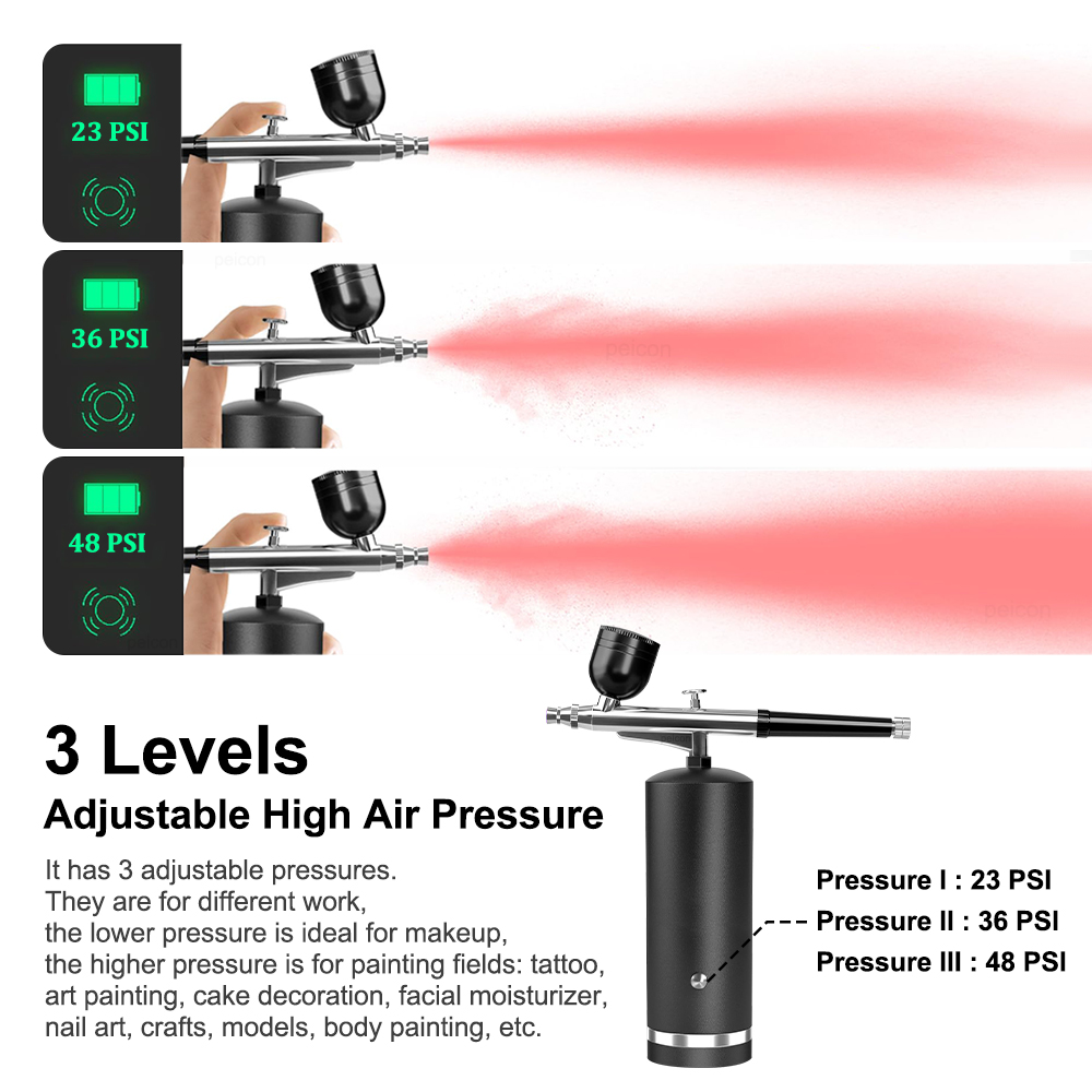 コンプレッサー付きエアブラシ 充電式エアブラシ コンプレッサ - Air Compressor Mini のレビューと価格