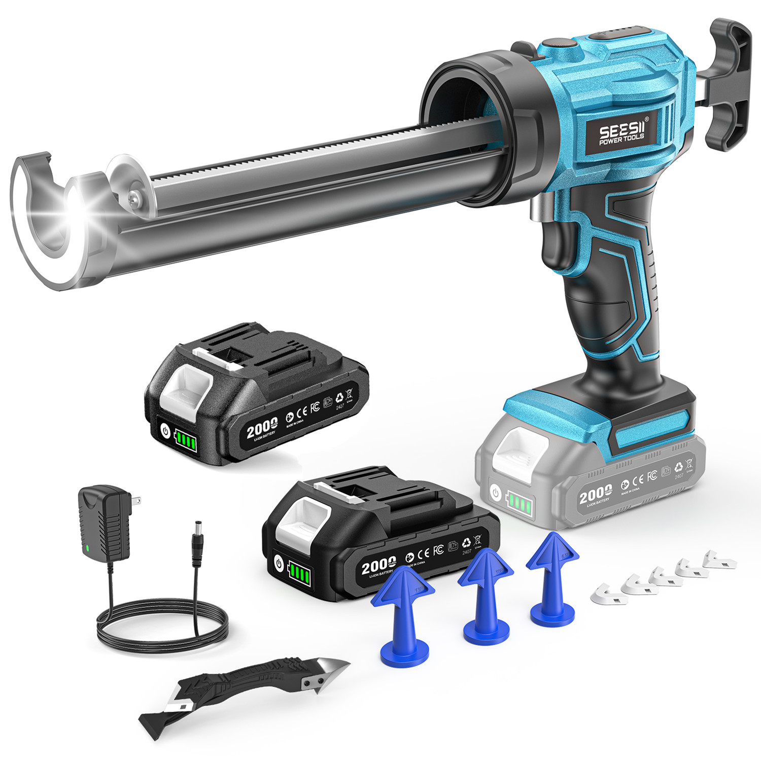 SEESII 電動コーキングガン ノンドリップ 2.0Ahバ - Power Tools Diy のレビューと価格