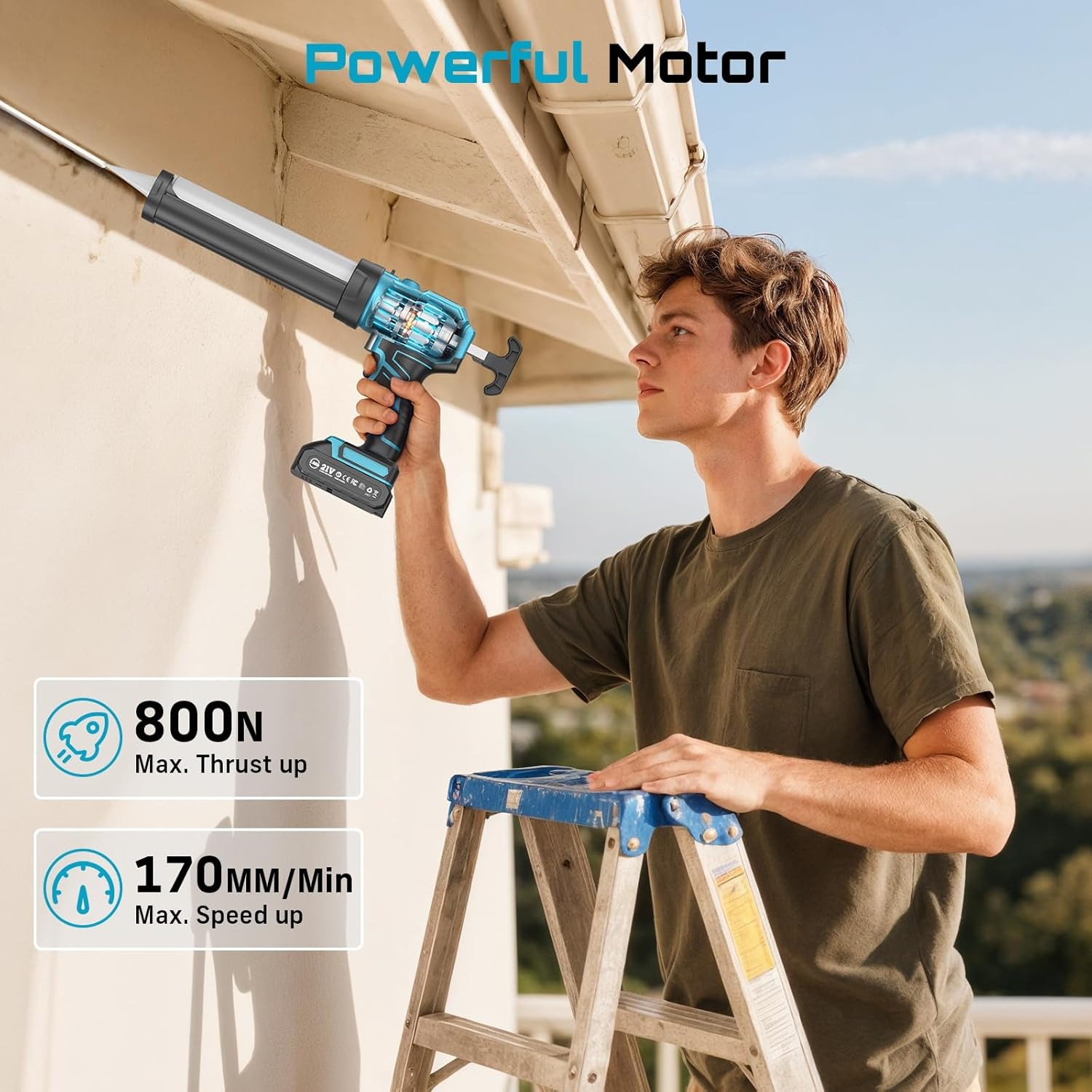 SEESII 電動コーキングガン ノンドリップ 2.0Ahバ - Power Tools Diy のレビューと価格