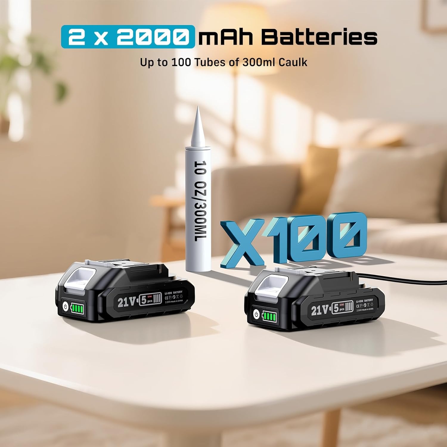SEESII 電動コーキングガン ノンドリップ 2.0Ahバ - Power Tools Diy のレビューと価格