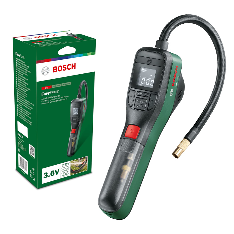 ボッシュ イージーポンプ コードレス圧縮空気ポンプ アウトド - Air Compressor Mini のレビューと価格