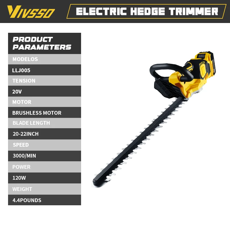 VIVSSO コードレス電動ヘッジトリマー芝刈り機家庭用低木 - Power Tools Universal Battery のレビューと価格