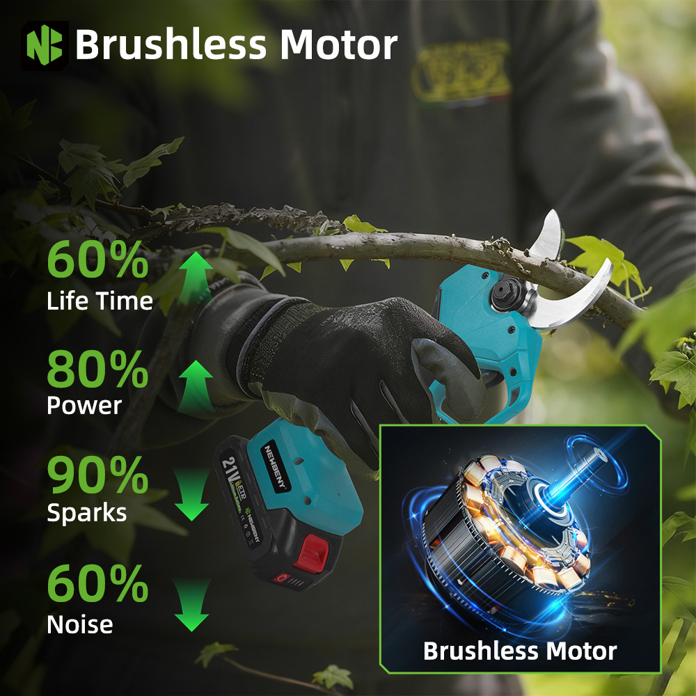 NEWBENY 65 ミリメートルコードレス電動剪定鋏 2  - Power Tools Universal Battery のレビューと価格
