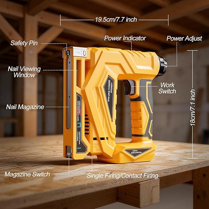 YEARTOP 2モード電動ネイラー/ステープラーガン、コー - Nail Gun Brad のレビューと価格