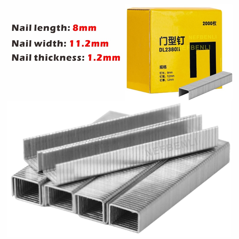 2000 個 U/ドア/T 型ステープル 12x6.3mm/ - Nail Gun Brad のレビューと価格