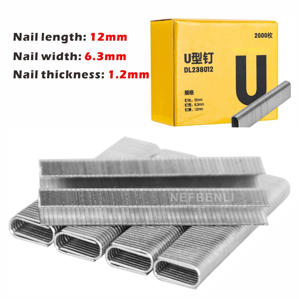 2000 個 U/ドア/T 型ステープル 12x6.3mm/ - Nail Gun Brad のレビューと価格