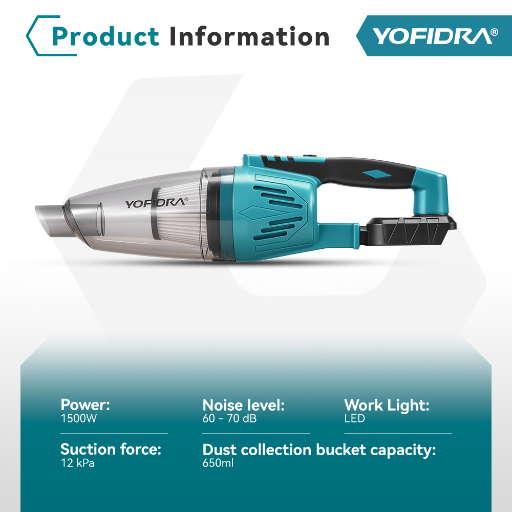 YOFIDRA 1500W 12KPA 電動掃除機 4in1 - Power Tools Universal Battery のレビューと価格