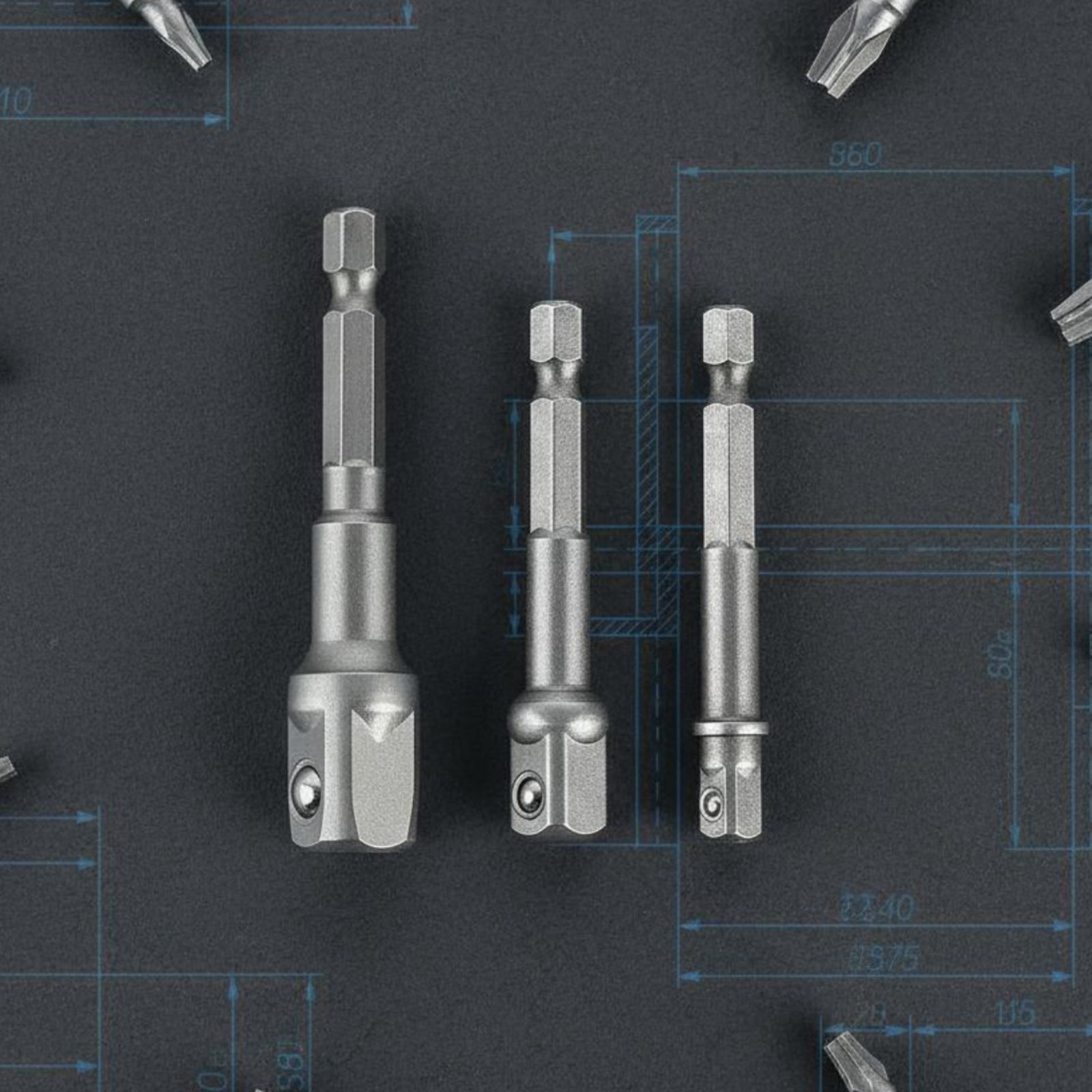 魅力的な電源アダプターセット 4 個入り、頑丈なネスティング - Power Tools Technician のレビューと価格