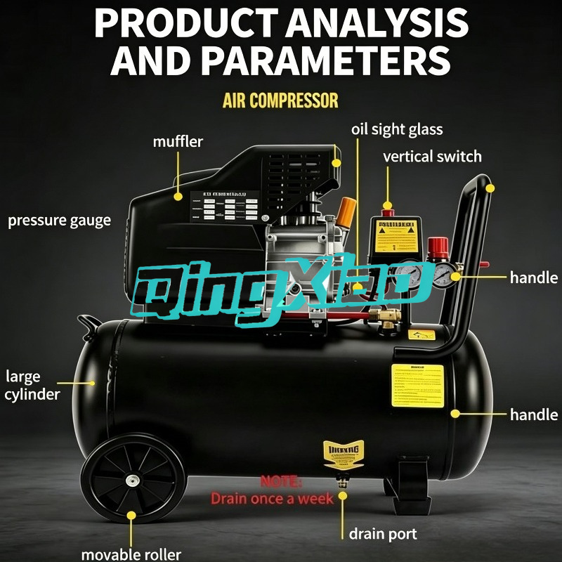 ポータブル24Lエアコンプレッサー220Vミニ空気入れツール - Air Compressor Mini のレビューと価格