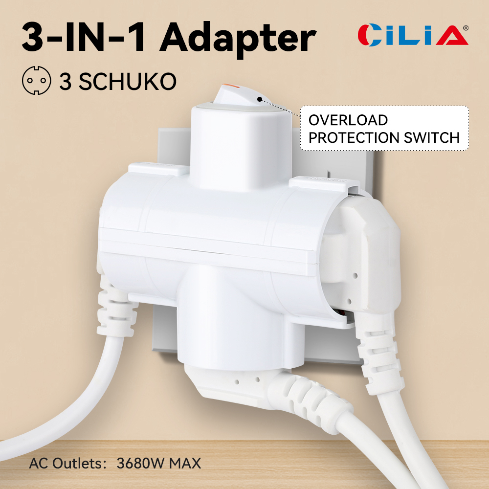 1/2個入りヨーロッパ規格多層電気コンセント、スイッチ付き延 - Power Tools Extension のレビューと価格