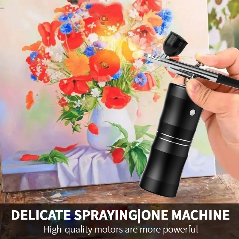 酸素スプレー ミニエアコンプレッサーキット エアブラシ スプ - Air Compressor Mini のレビューと価格